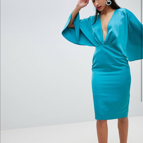 ASOS Dresses & Skirts - ASOS satin midi dress - Sz 4 - NWT - beautiful!